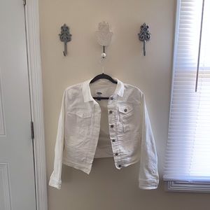 White denim summer jacket